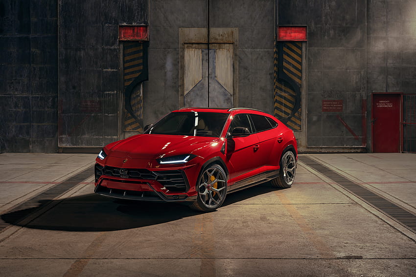 2019 voiture, voiture rouge, Lamborghini Urus Fond d'écran HD