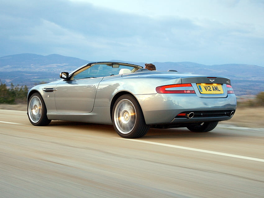 Auto, Berge, Aston Martin, Autos, Grau, Seitenansicht, Geschwindigkeit, Stil, 2004, Db9 HD-Hintergrundbild