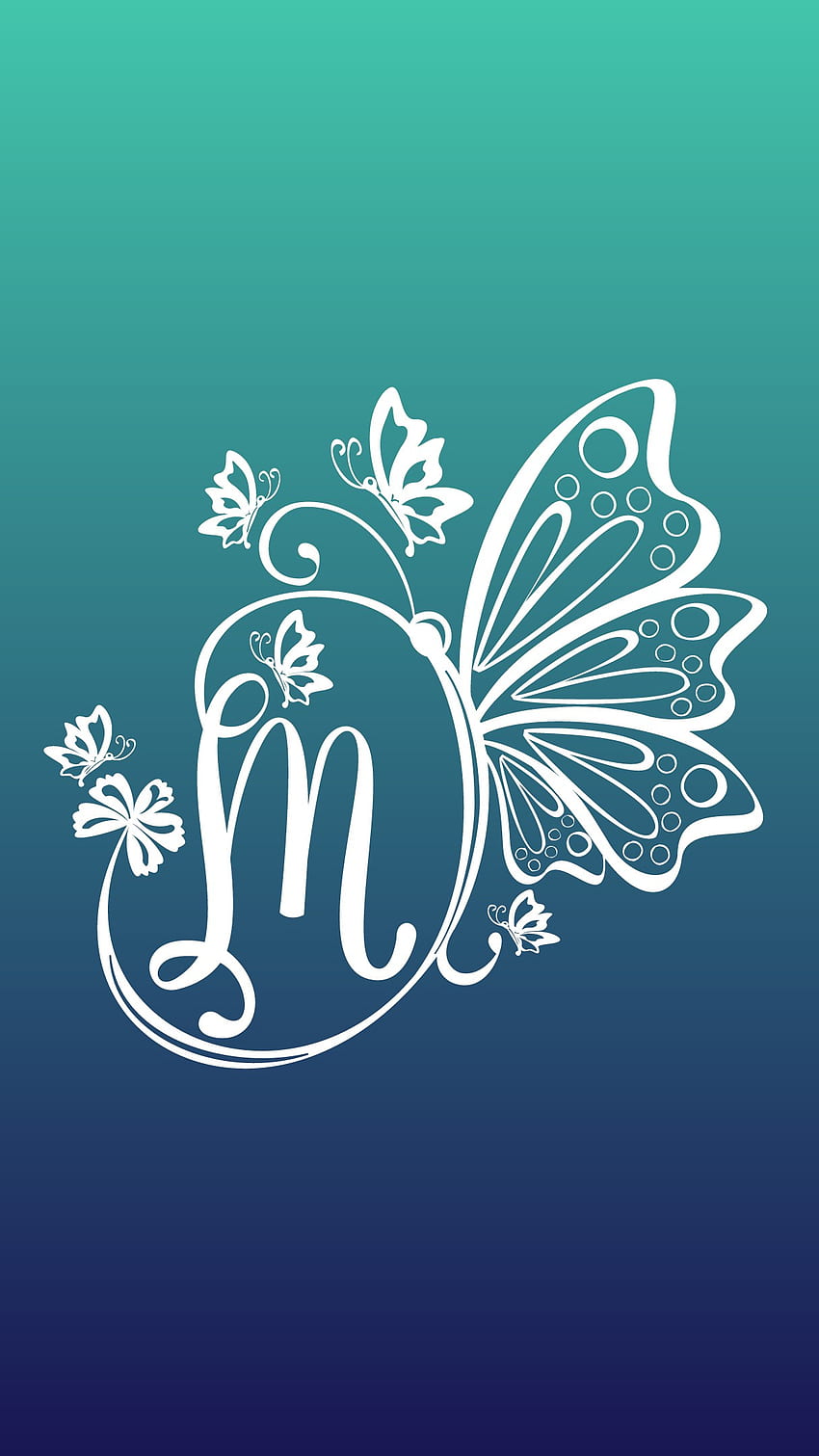 Butterfly M, letter HD phone wallpaper | Pxfuel