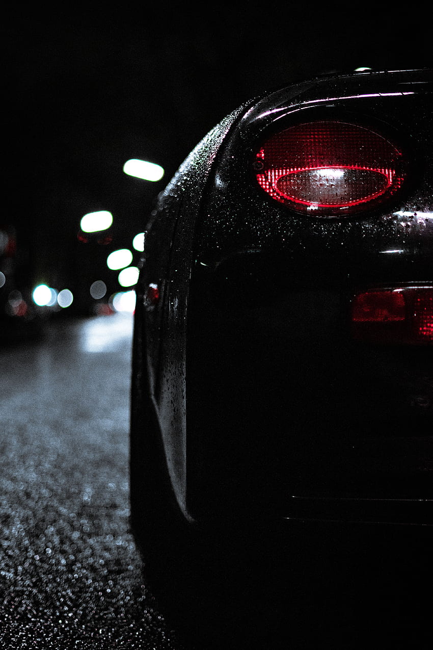 Night, Drops, Cars, Car, Moisture, Darkness, Headlight HD phone wallpaper