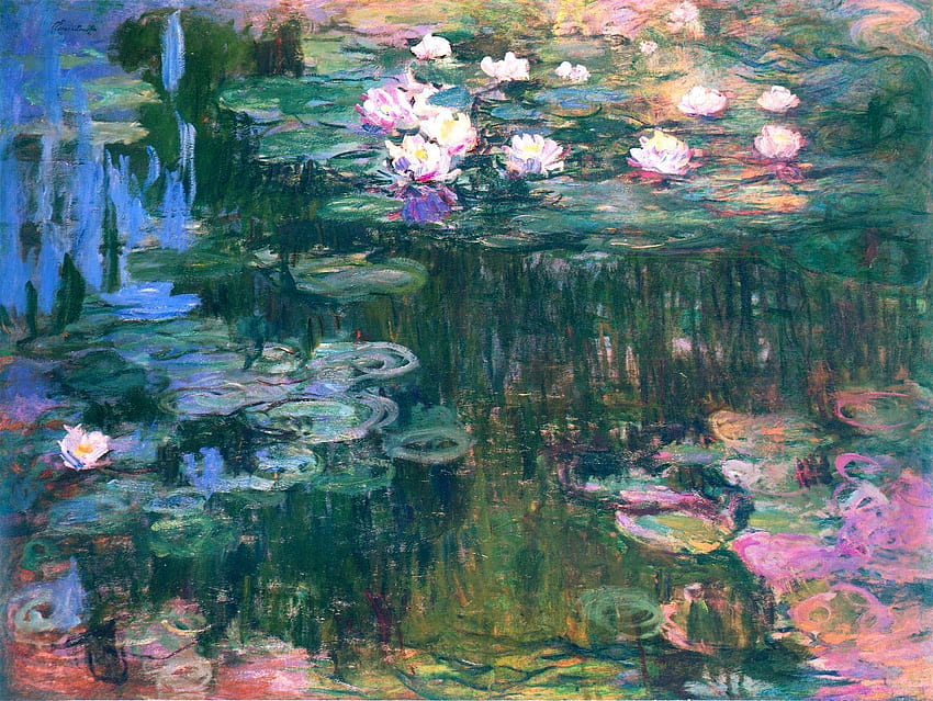 Lilie Wodne (lub Nymphéas, ) to seria w przybliżeniu Claude Monet Water Lilies Tapeta HD