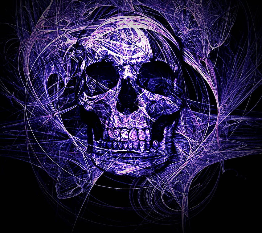 Purple Skull, Dope Purple HD wallpaper