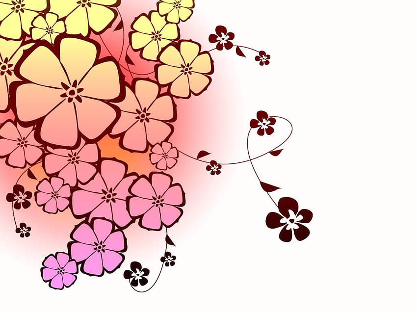 Japanese Flower Design PPT Background for your PowerPoint HD wallpaper
