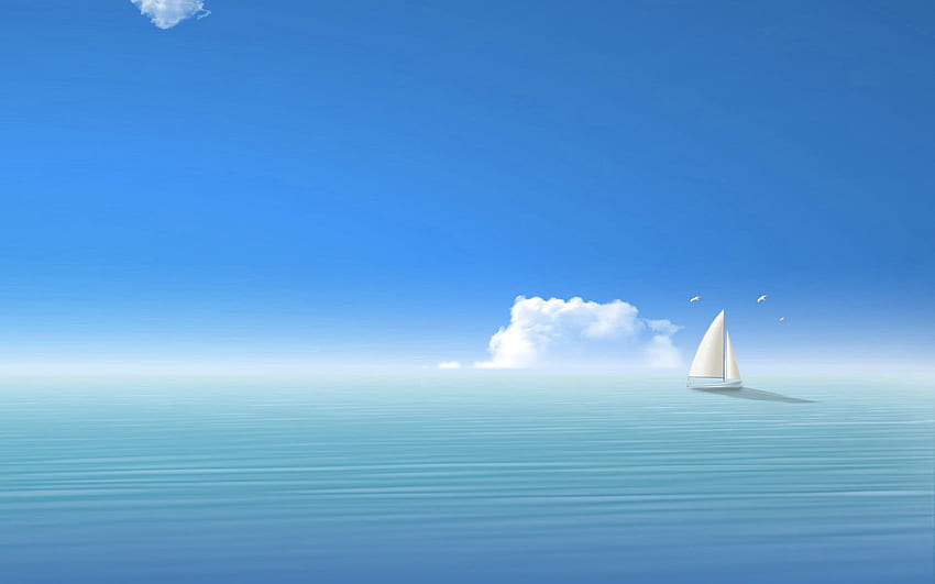 Kapal, Abstrak, Langit, Laut Wallpaper HD