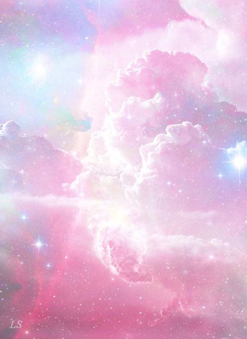 Galáxia Rosa, Espaço Pastel Papel de parede de celular HD