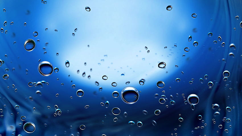 Blue Water Bubbles HD wallpaper