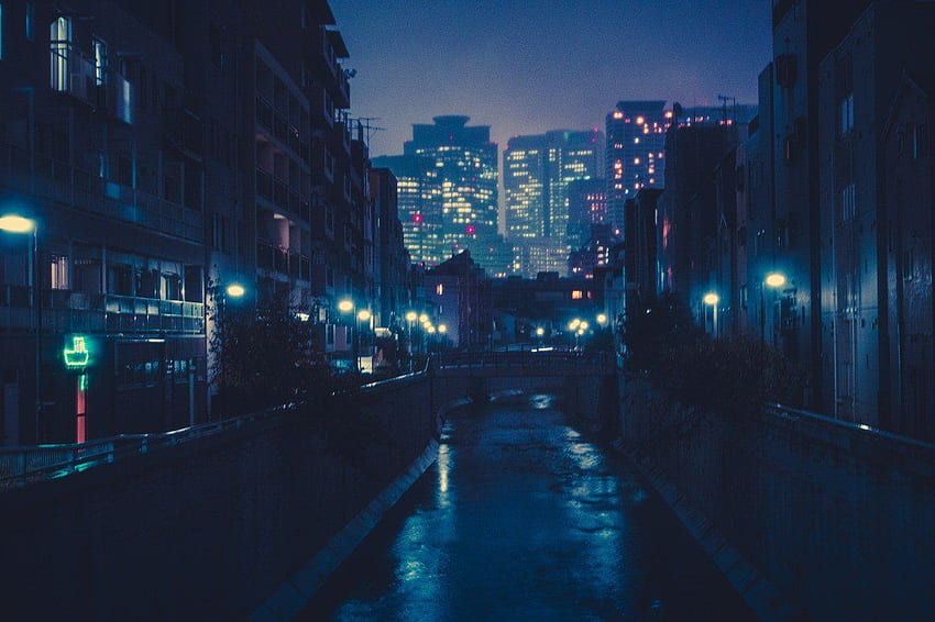 Japan night cityscape lantern asia and background, Japanese City HD ...