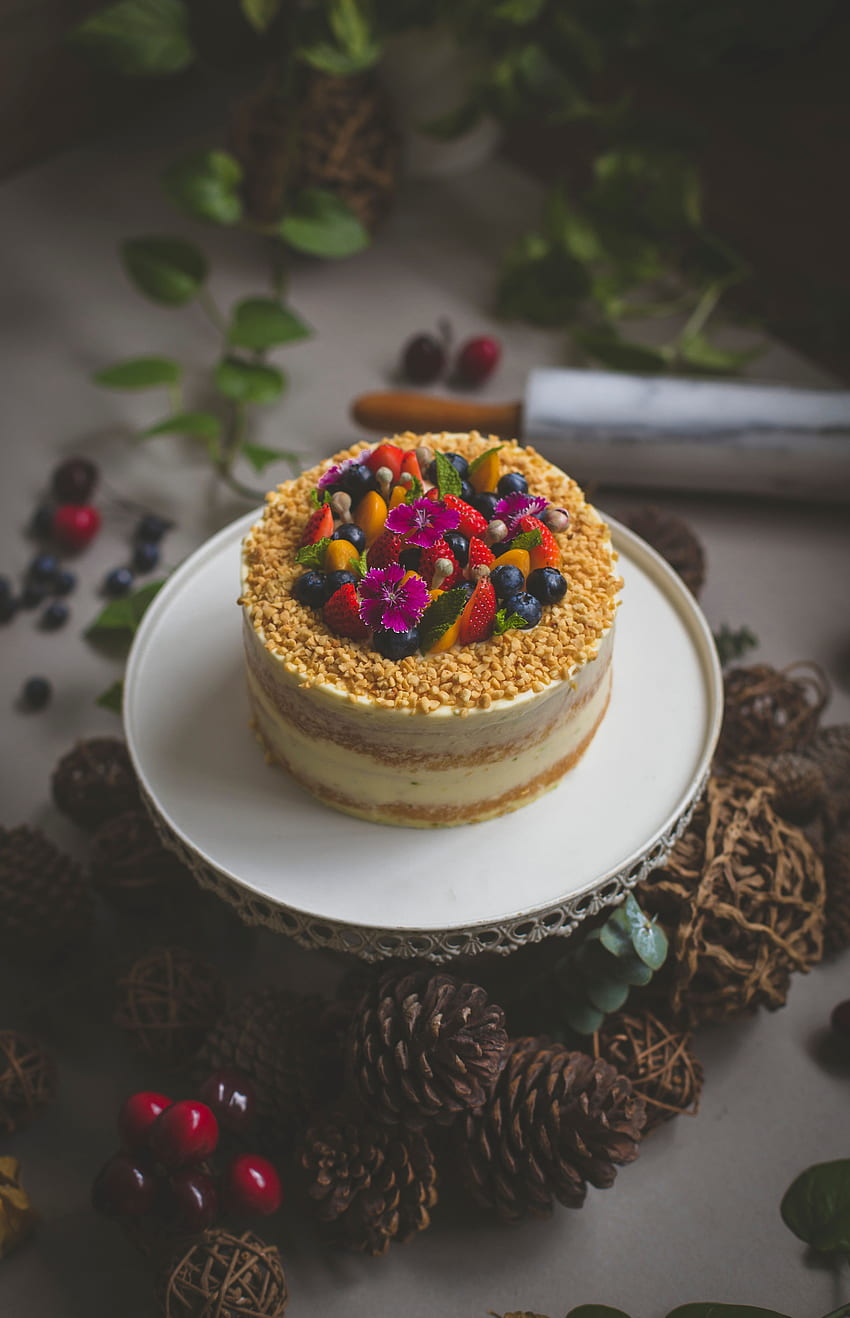 Food, Desert, Berries, Cake, Bakery Products, Baking HD phone wallpaper