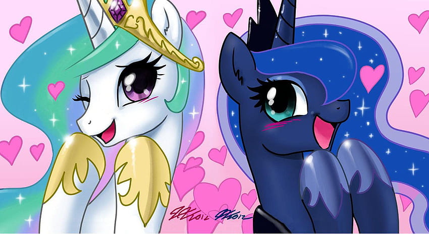 Cute Celestia and Luna by. My Little Pony, MLP Cute Cell HD wallpaper