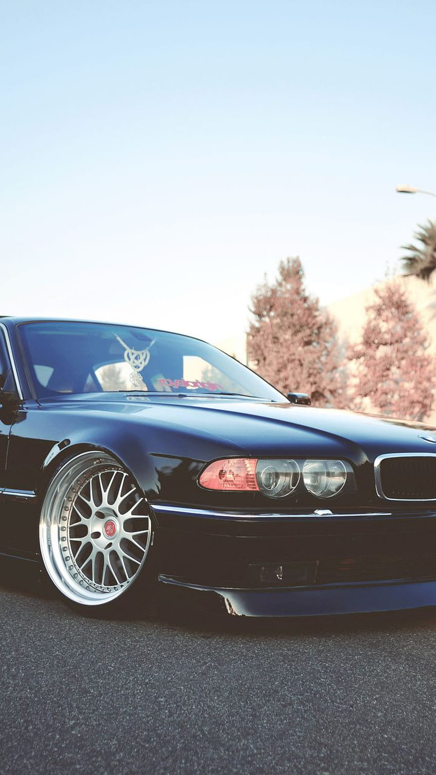 bmw, road, classic, bmw e38, stance, tuning, 750il HD phone wallpaper