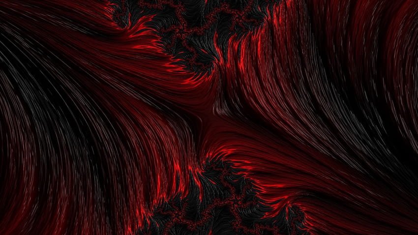 Fraktal, Abstraktion, wellig, schwarz, topographisch HD-Hintergrundbild