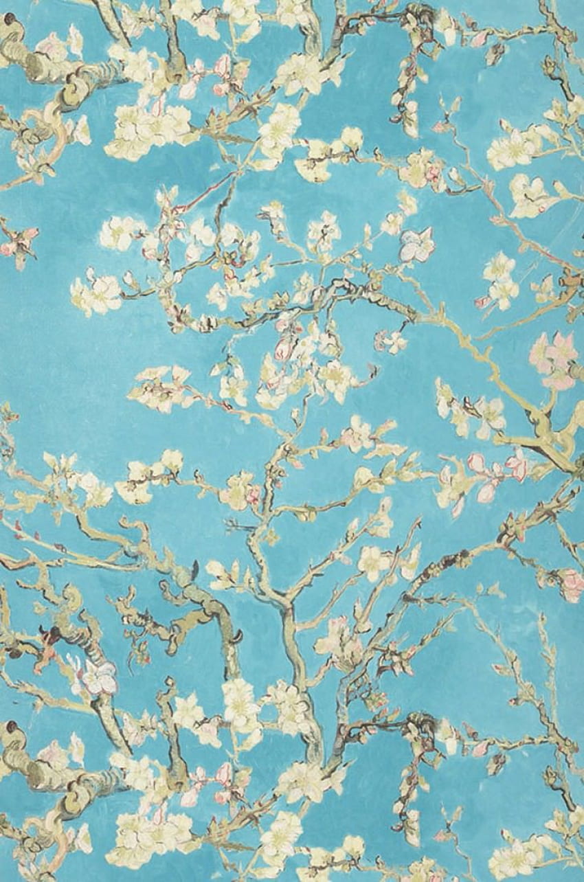 VanGogh Blossom Turquoise, Pale green, Brown red, Green, Van Gogh Almond  Blossoms HD phone wallpaper | Pxfuel