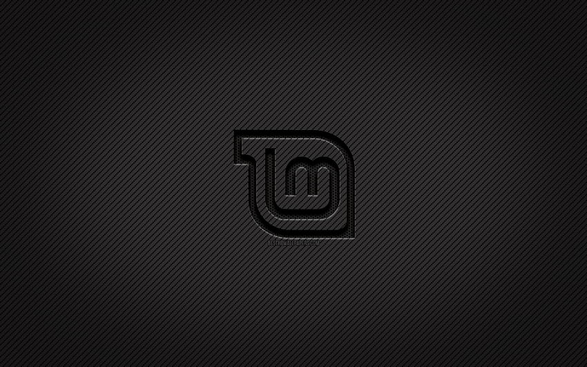 Linux Mint Mate carbon logo, arte grunge, fundo de carbono, criativo, Linux Mint Mate black logo, Linux, Linux Mint Mate logo, Linux Mint Mate papel de parede HD
