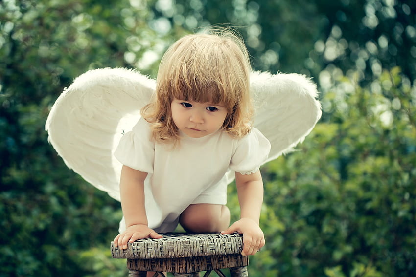 . Children. . . child, girl, baby, dress, wings, Baby Girl Angel HD wallpaper