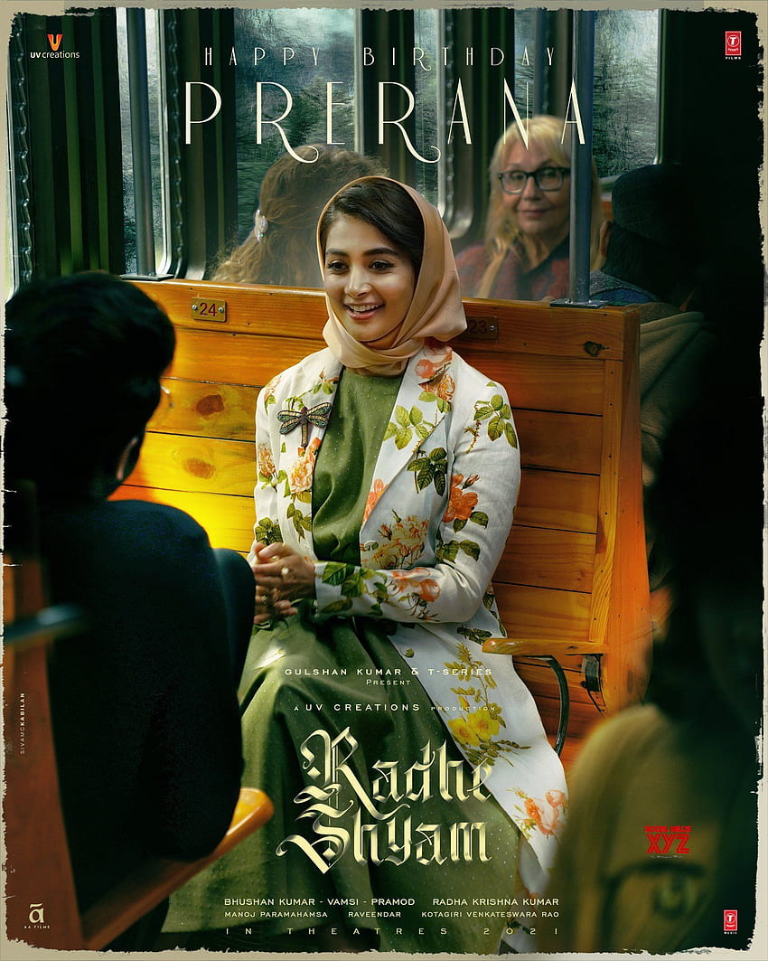 Aktorka Pooja Hegde plakaty z pierwszym spojrzeniem jako Prerana z Radhe Shyam - Wiadomości społeczne XYZ. Nowe filmy, Prabha, aktor Prabha, film Radhe Shyam Tapeta na telefon HD