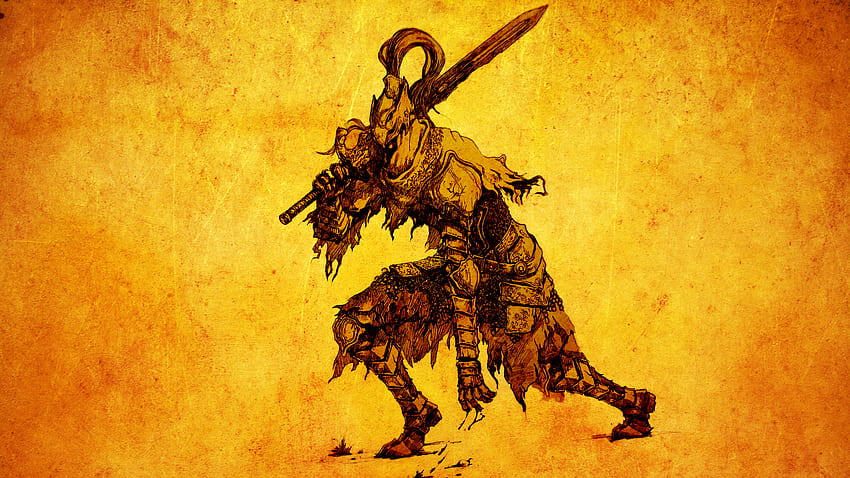Dark Souls Artorias mit gelben Hintergrundspielen. , Gelb 1920X1080 Gaming HD-Hintergrundbild