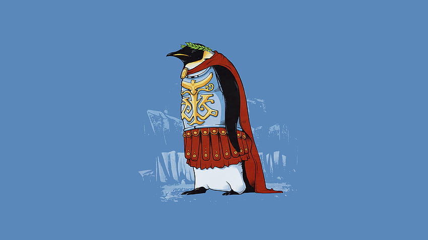 Emperor penguin, Minimalist Penguin HD wallpaper