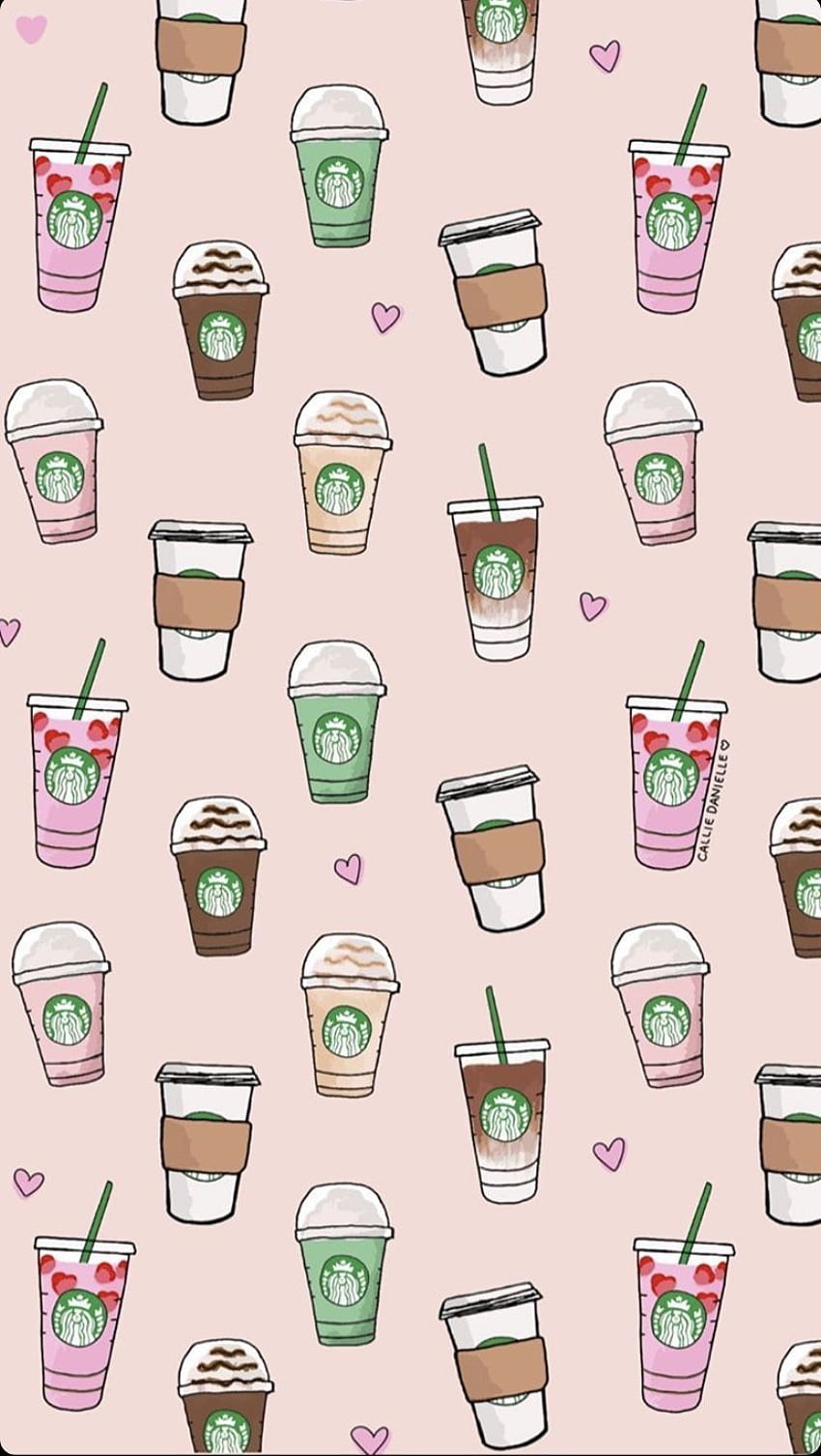 Starbucks simpatico cartone animato, cartone animato di caffè Sfondo del telefono HD