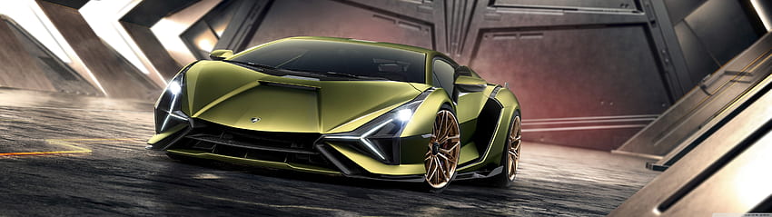 Lamborghini Sian Hybrid Supercar Ultra Background for : & UltraWide & Laptop : Multi Display, Dual & Triple Monitor : Tablet : Smartphone, 5120x1440 Car HD wallpaper