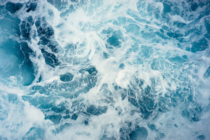 自然, 海, 波, 泡, サーフ 高画質の壁紙