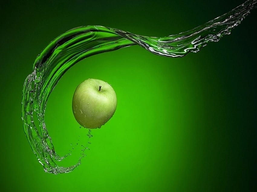 Grüner Apfel, Apfel, grün HD-Hintergrundbild