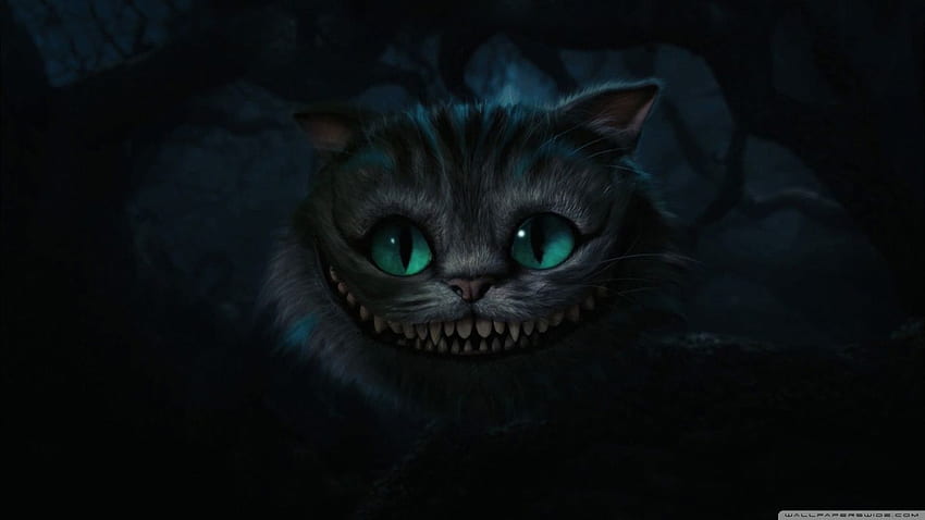 Alice In Wonderland Background, Devil Cat HD wallpaper