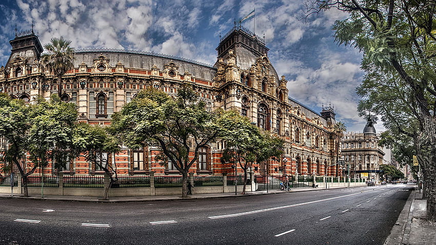 Argentina Buenos Aires Street Trees Cities Houses HD wallpaper