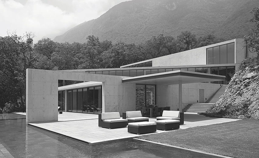 Ein neues Buch präsentiert das moderne Haus als kulturelle Ikone. *, Architektur Schwarz und Weiß HD-Hintergrundbild