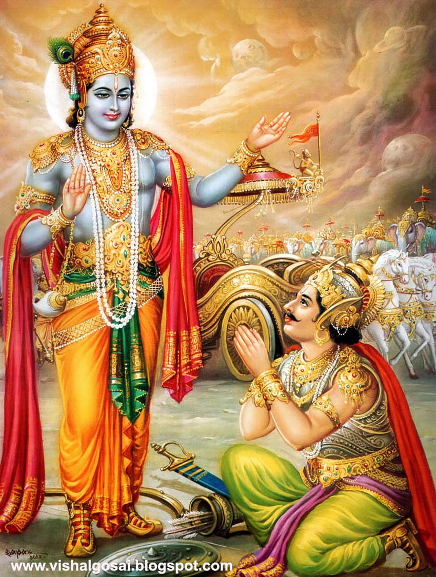 Krishna e Arjun - - Sfondo del telefono HD