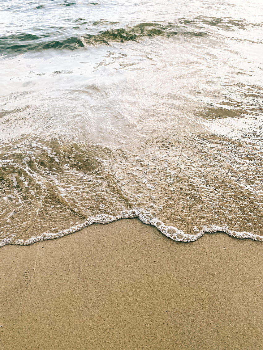 Natura, plaża, piasek, wybrzeże, fala, przypływ Tapeta na telefon HD