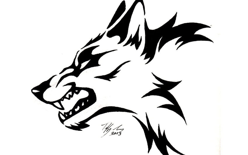 Tribal wolf tattoo design background HD wallpapers | Pxfuel