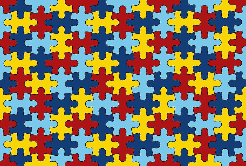 Peça de quebra-cabeça de autismo papel de parede HD