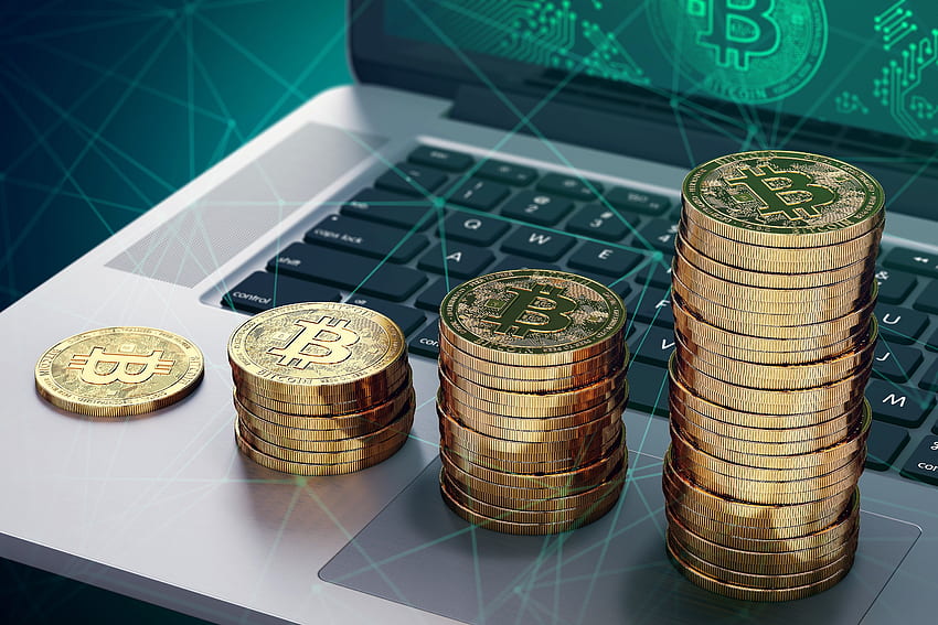 Monedas criptográficas, Bitcoin, tecnología fondo de pantalla