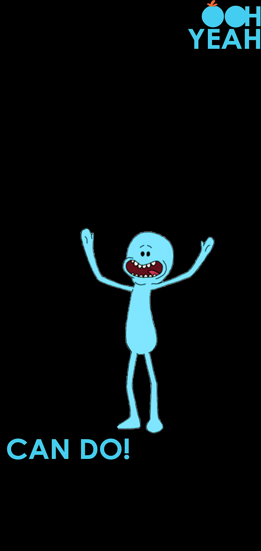 Mr. Meeseeks Samsung S10 S10e Background Hole Punch Rick HD phone wallpaper