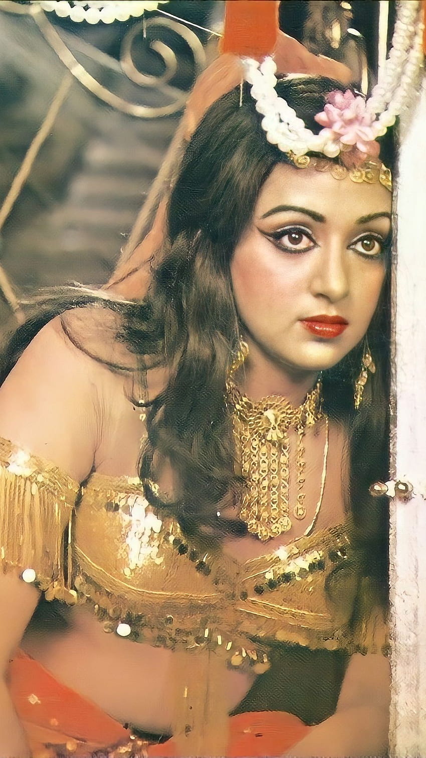 Hema Malini, actriz de bollywood, chica de ensueño, vintage fondo de pantalla del teléfono