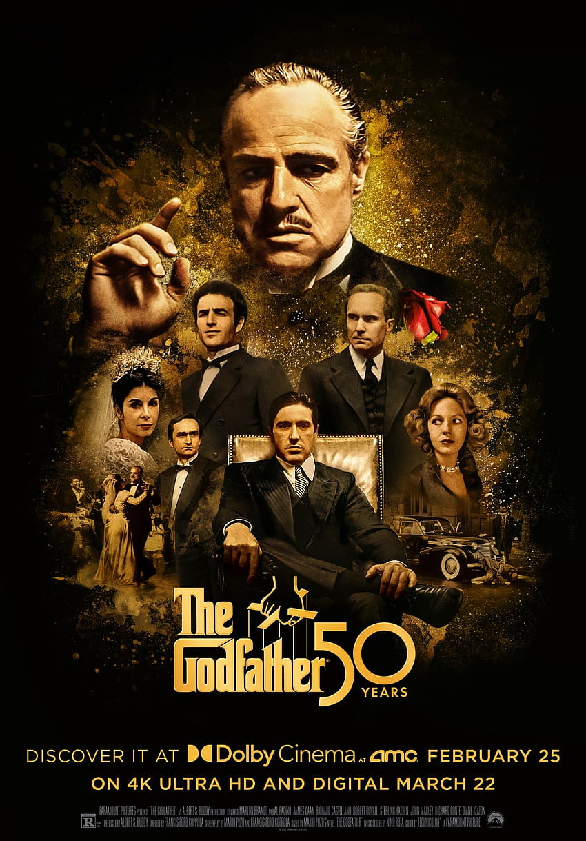 Poster Film The Godfather (50th Anniversary), Poster Film The Godfather wallpaper ponsel HD