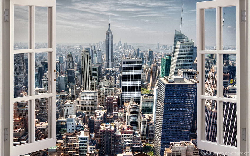 Pencereden New York Şehri Manzarası (Sayfa 1) HD duvar kağıdı
