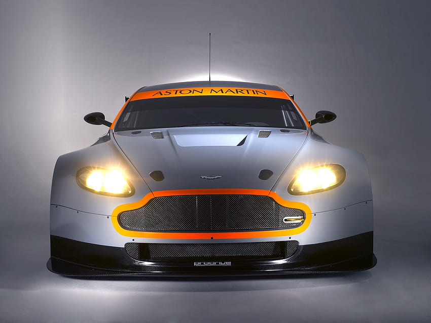Auto, Aston Martin, Cars, Front View, Grey, Style, 2008, V8, Vantage HD wallpaper