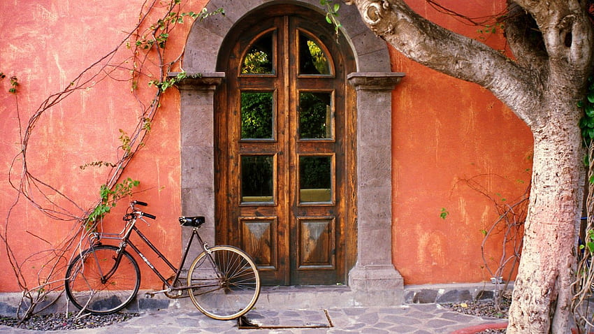 bicicleta antigua - Buscar con Google. Puertas mexicanas, Puertas bonitas, Entrada fondo de pantalla