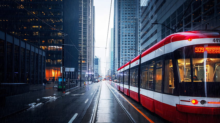 Tram In Downtown Toronto 1440P Resolution , , Background, and, Torento HD wallpaper