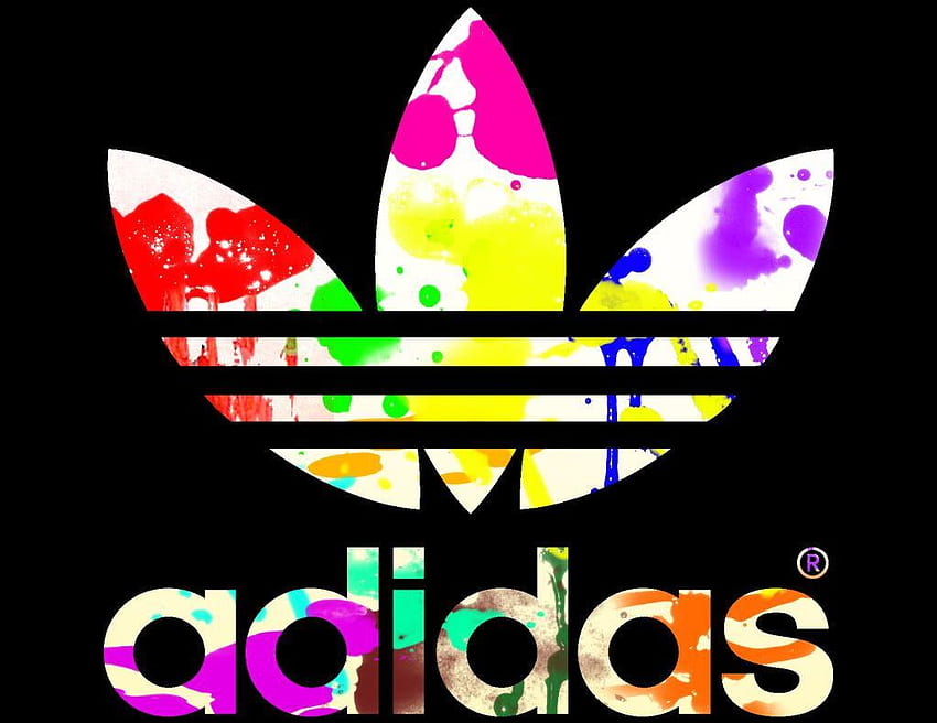 โลโก้ Adidas Originals โลโก้ Adidas สีสันสดใส วอลล์เปเปอร์ HD