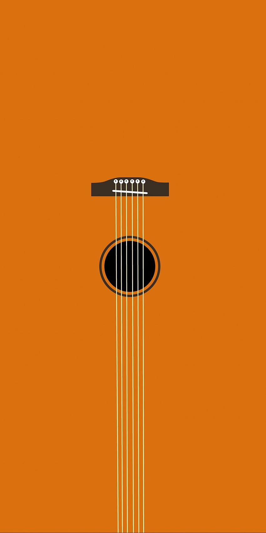 Минимална, музика, китара, изкуство, . Китара iphone, минималистичен, графика на акустична китара, испанска китара HD тапет за телефон