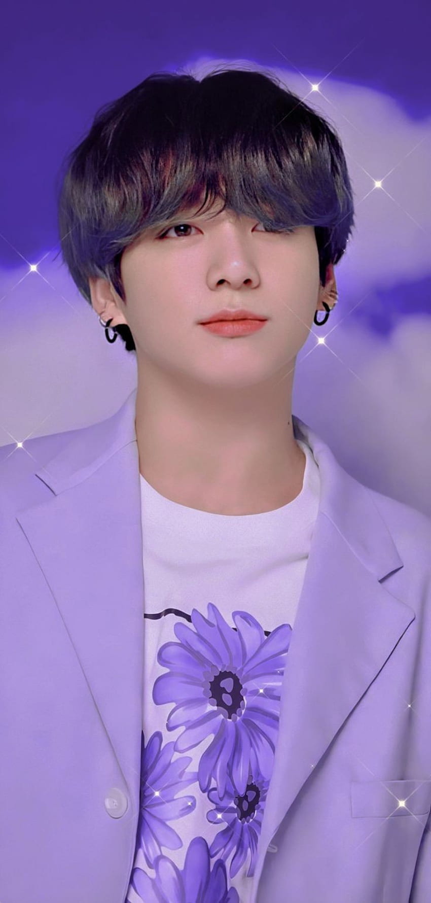 Jungkook, BTS, face, purple, cute HD phone wallpaper | Pxfuel