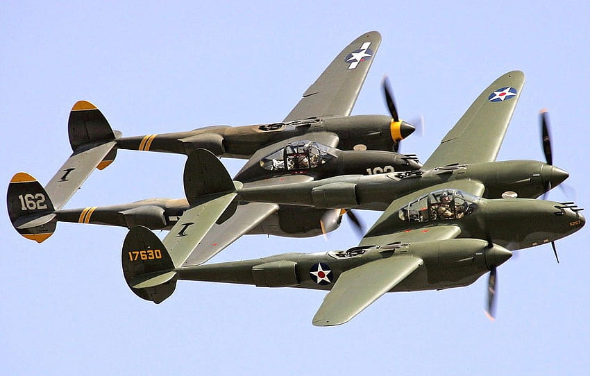 Samoloty, Myśliwce, Warbird, P 38 For , Section авиация, Warbirds Tapeta HD