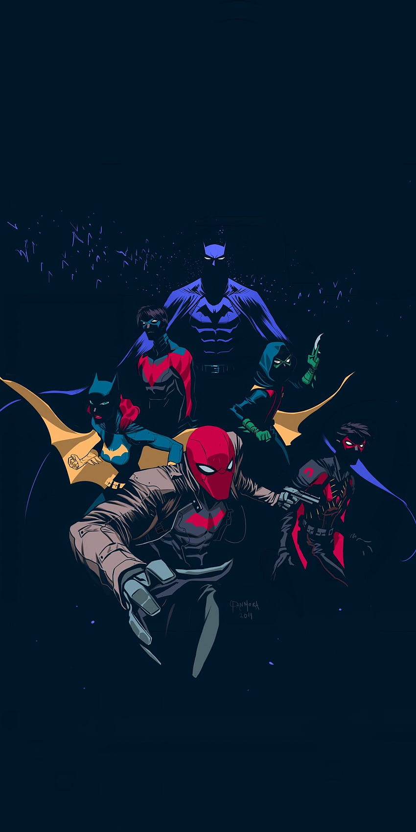 Batfamily, robin, red hood, çizimler, . DC çizgi romanları, Robin çizgi romanları, Süper kahraman HD telefon duvar kağıdı