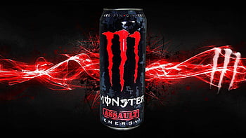 red monster logo wallpaper