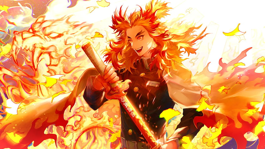 Kyojuro Rengoku Flame Hashira Wallpaper iPhone Phone 4K #9001e