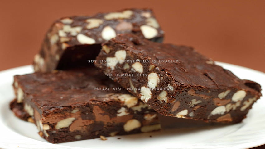 Triple Chocolate Fudge Brownies With Bakery - Chocolate Brownie Fudge HD wallpaper