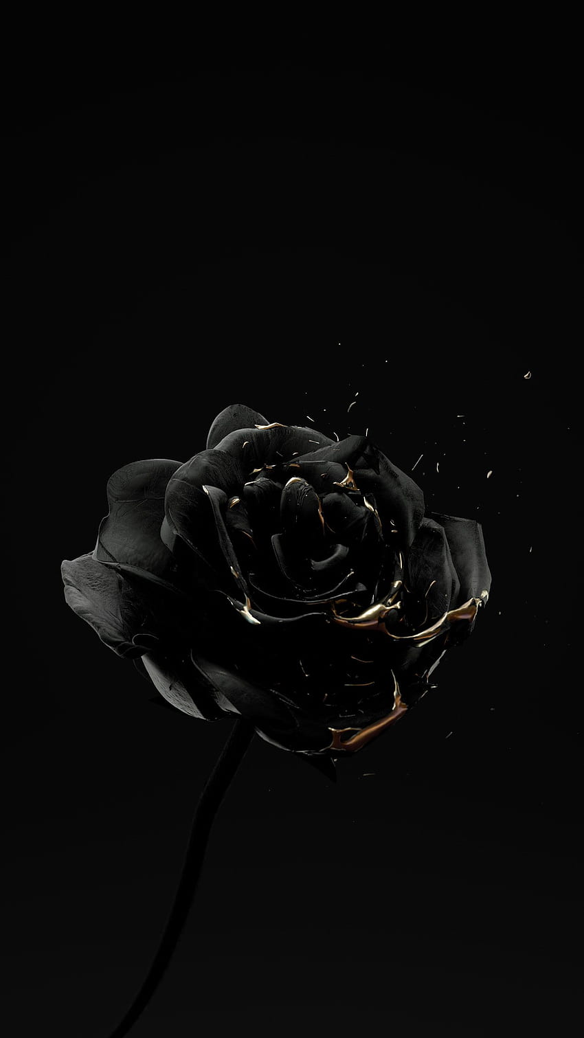 Тъмна естетична смърт, умираща роза HD тапет за телефон