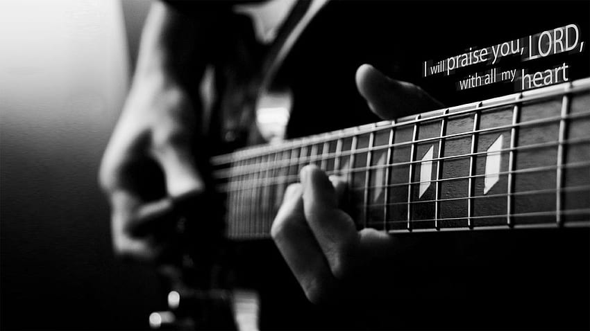 Christliche Zitate auf der Gitarre. ZitateGram, Christliche Musik HD-Hintergrundbild